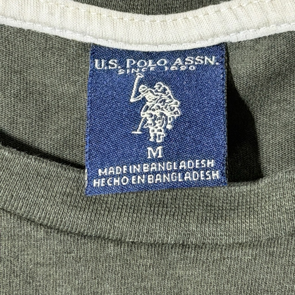 U.S. Polo Assn. Men's Forest Green Long Sleeve Tee - Picture 3 of 6